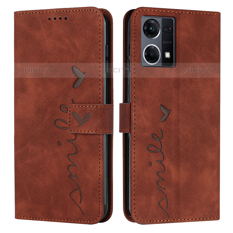 Funda de Cuero Cartera con Soporte Carcasa Y03X para Oppo F21 Pro 4G Marron