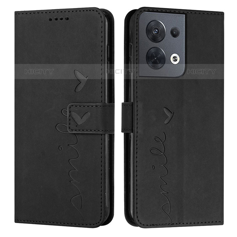 Funda de Cuero Cartera con Soporte Carcasa Y03X para Oppo Reno9 5G Negro