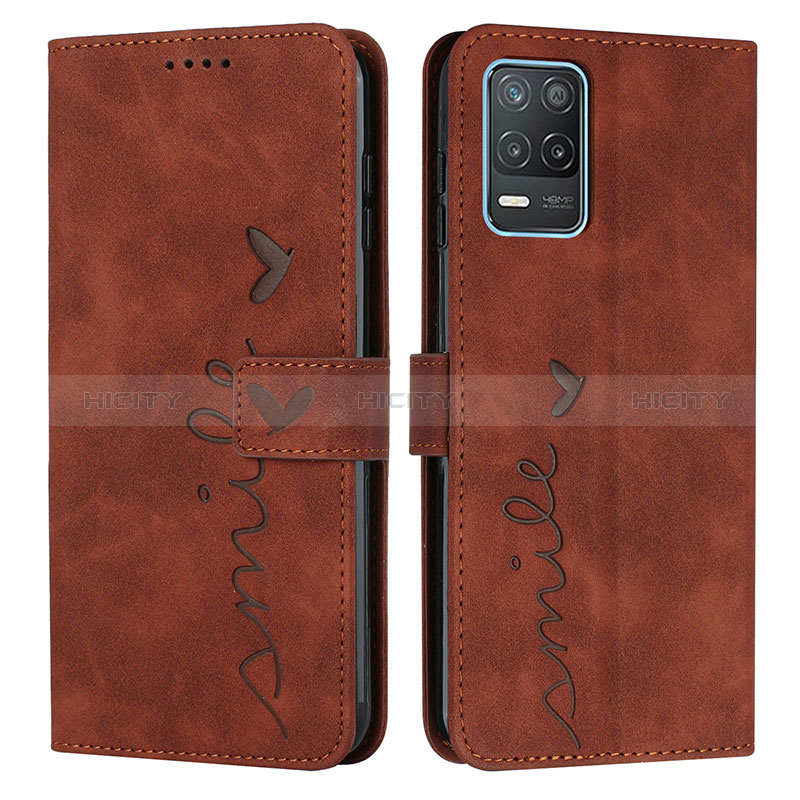 Funda de Cuero Cartera con Soporte Carcasa Y03X para Realme 8 5G Marron