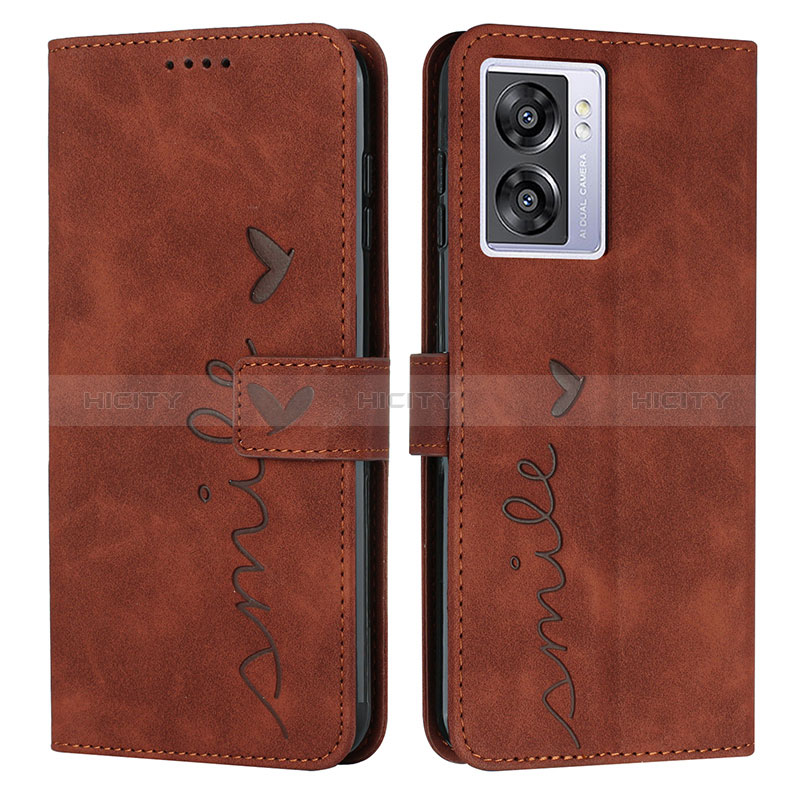 Funda de Cuero Cartera con Soporte Carcasa Y03X para Realme Narzo 50 5G Marron