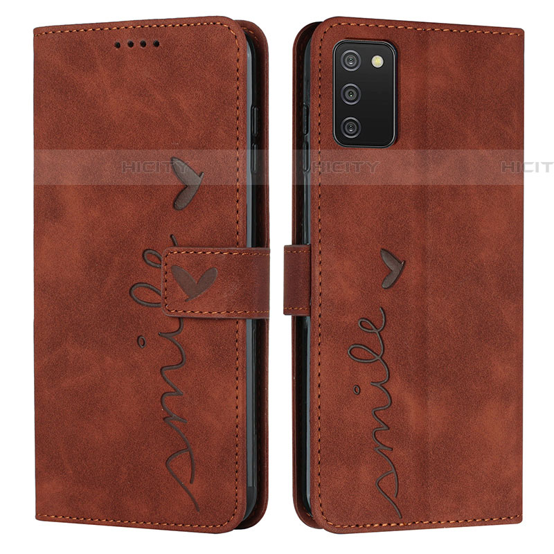 Funda de Cuero Cartera con Soporte Carcasa Y03X para Samsung Galaxy A03s Marron