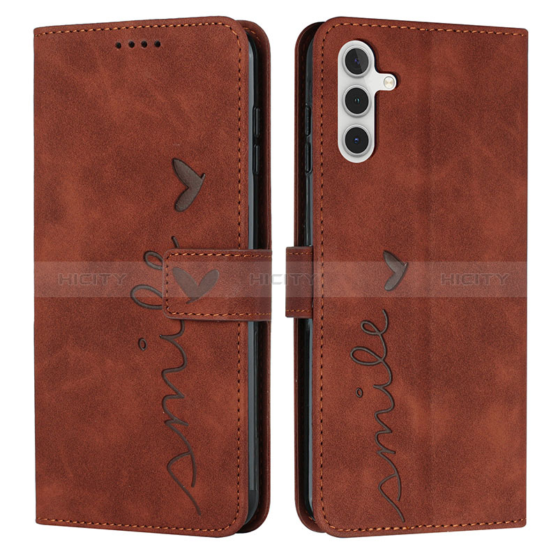 Funda de Cuero Cartera con Soporte Carcasa Y03X para Samsung Galaxy A04s Marron