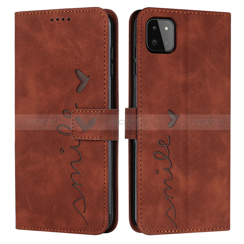 Funda de Cuero Cartera con Soporte Carcasa Y03X para Samsung Galaxy A22s 5G Marron