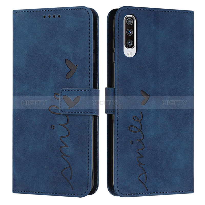 Funda de Cuero Cartera con Soporte Carcasa Y03X para Samsung Galaxy A30S Azul