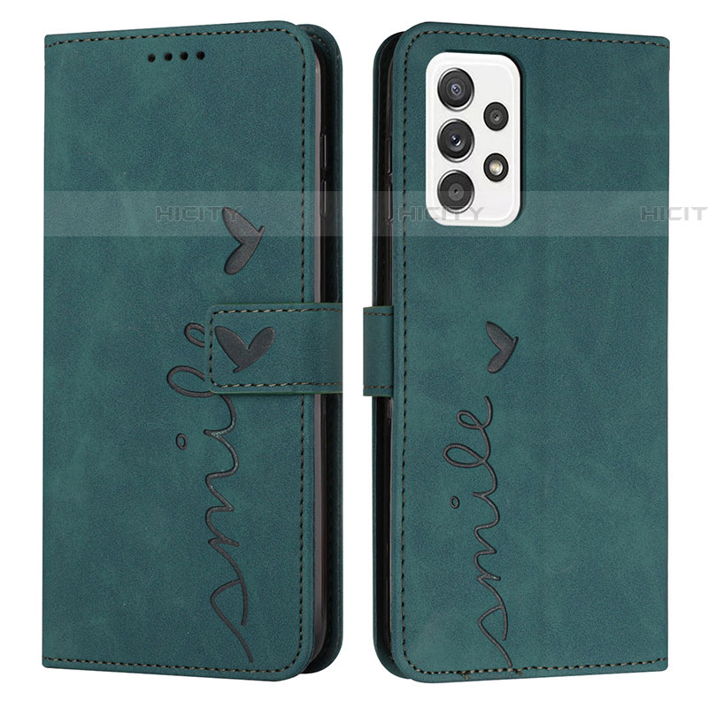 Funda de Cuero Cartera con Soporte Carcasa Y03X para Samsung Galaxy A52 4G Verde