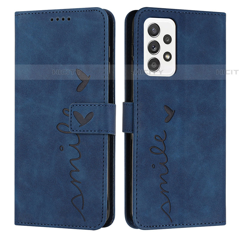 Funda de Cuero Cartera con Soporte Carcasa Y03X para Samsung Galaxy A52 5G Azul