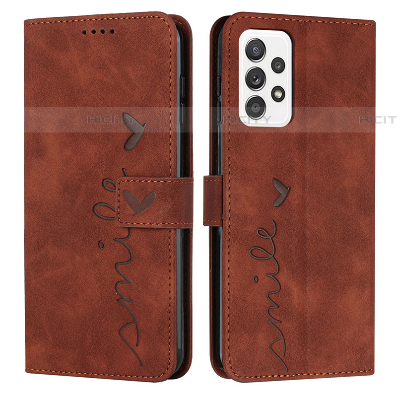 Funda de Cuero Cartera con Soporte Carcasa Y03X para Samsung Galaxy A52 5G Marron