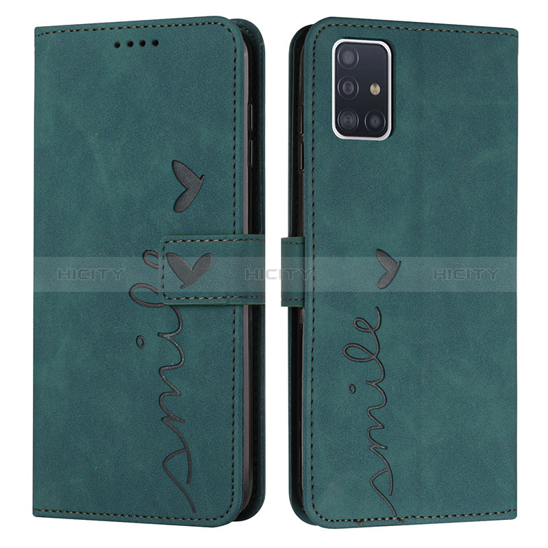 Funda de Cuero Cartera con Soporte Carcasa Y03X para Samsung Galaxy A71 5G Verde