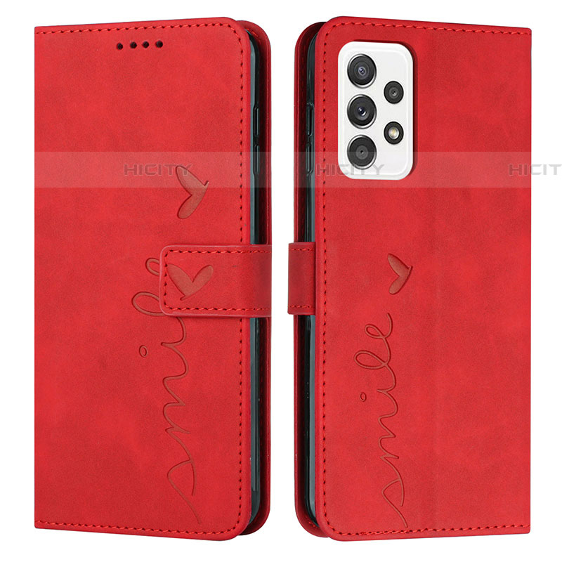 Funda de Cuero Cartera con Soporte Carcasa Y03X para Samsung Galaxy A72 4G Rojo