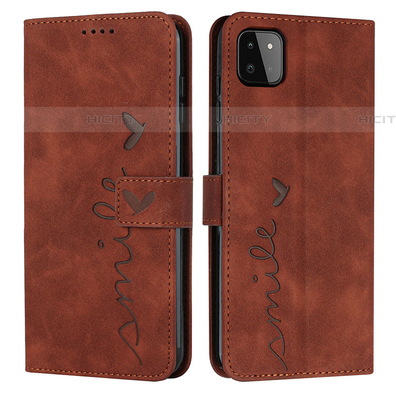 Funda de Cuero Cartera con Soporte Carcasa Y03X para Samsung Galaxy F42 5G Marron