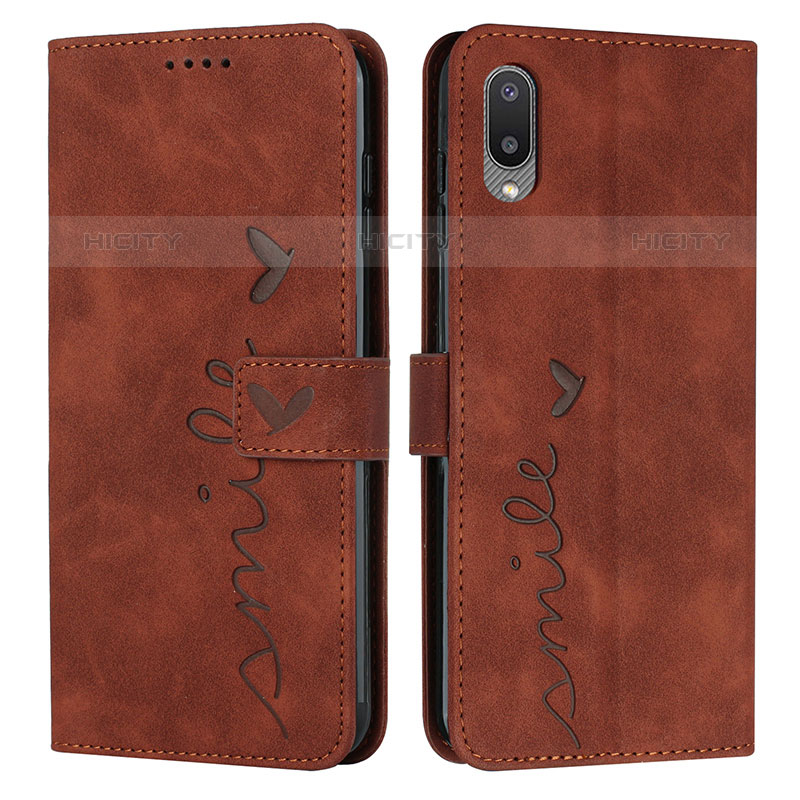 Funda de Cuero Cartera con Soporte Carcasa Y03X para Samsung Galaxy M02 Marron