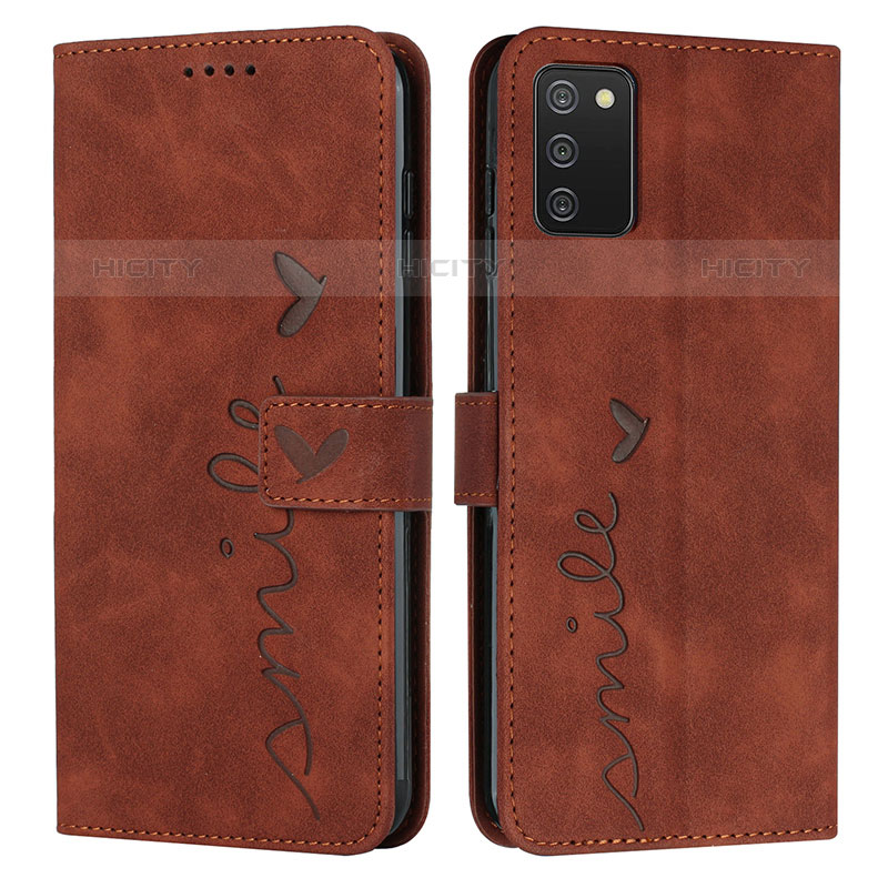 Funda de Cuero Cartera con Soporte Carcasa Y03X para Samsung Galaxy M02s Marron