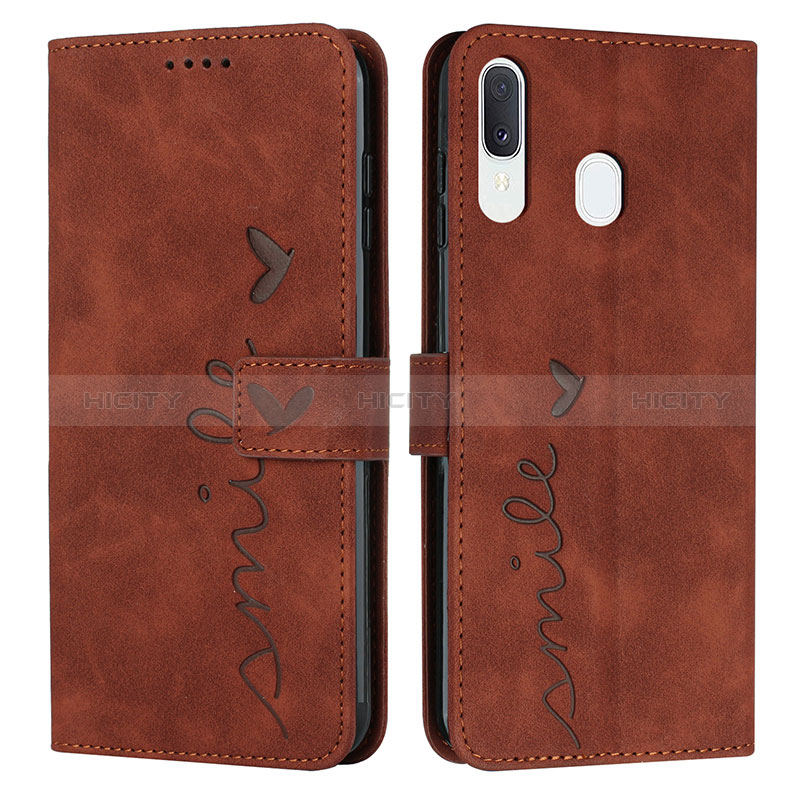 Funda de Cuero Cartera con Soporte Carcasa Y03X para Samsung Galaxy M10S Marron