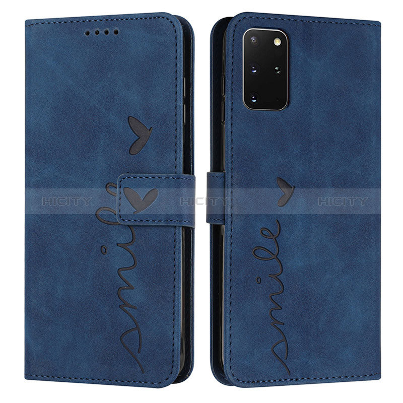 Funda de Cuero Cartera con Soporte Carcasa Y03X para Samsung Galaxy S20 Plus 5G Azul