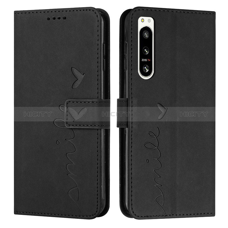 Funda de Cuero Cartera con Soporte Carcasa Y03X para Sony Xperia 5 IV Negro