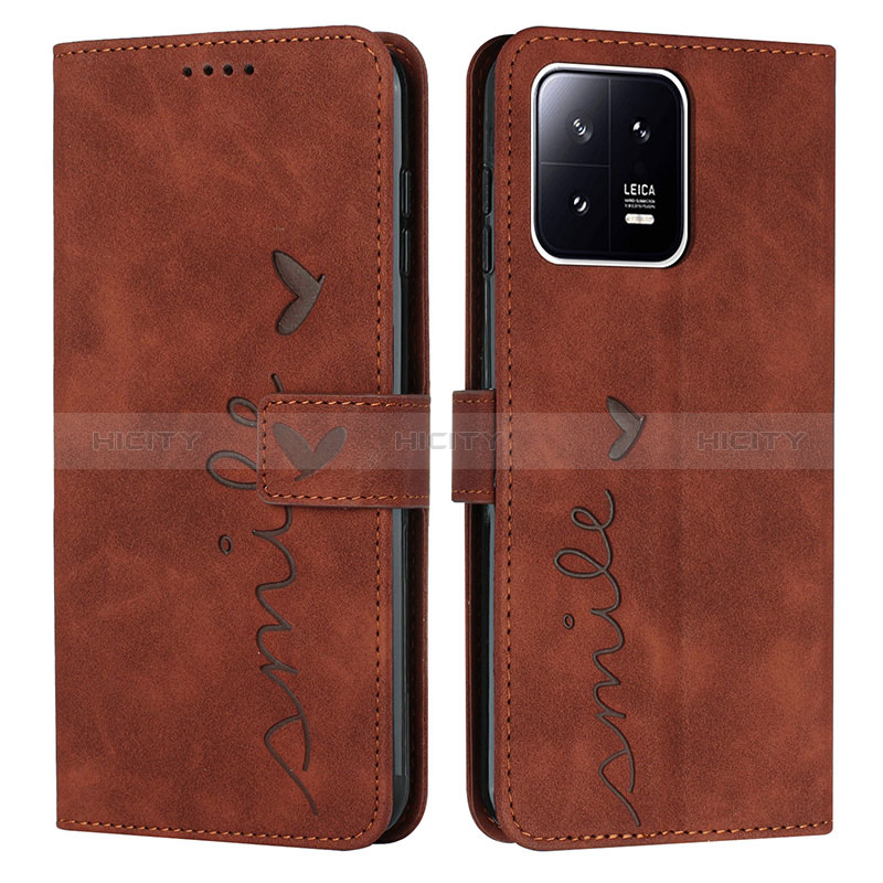 Funda de Cuero Cartera con Soporte Carcasa Y03X para Xiaomi Mi 13 5G Marron