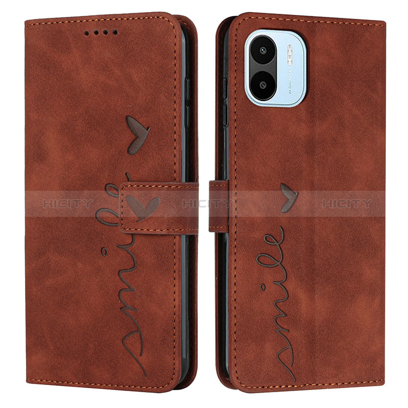 Funda de Cuero Cartera con Soporte Carcasa Y03X para Xiaomi Poco C51 Marron