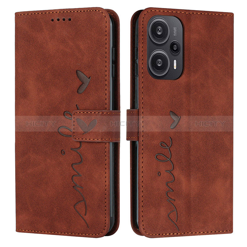 Funda de Cuero Cartera con Soporte Carcasa Y03X para Xiaomi Poco F5 5G Marron