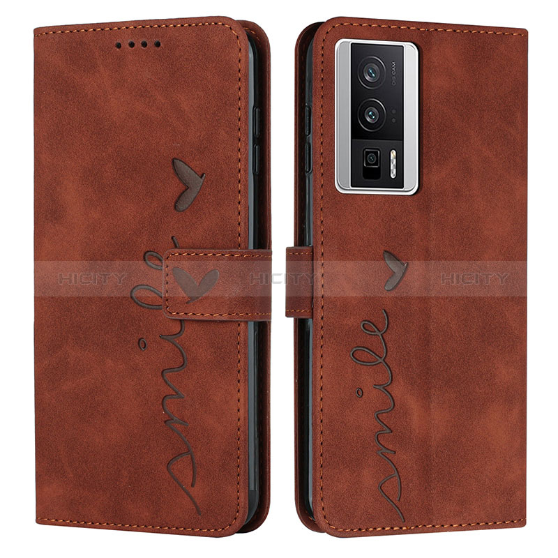 Funda de Cuero Cartera con Soporte Carcasa Y03X para Xiaomi Poco F5 Pro 5G Marron