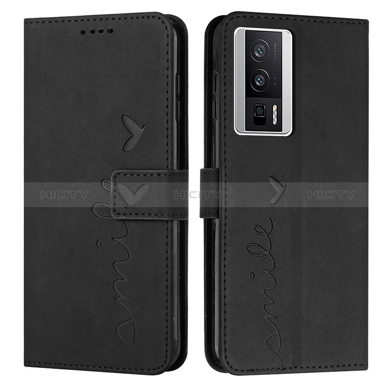 Funda de Cuero Cartera con Soporte Carcasa Y03X para Xiaomi Poco F5 Pro 5G Negro