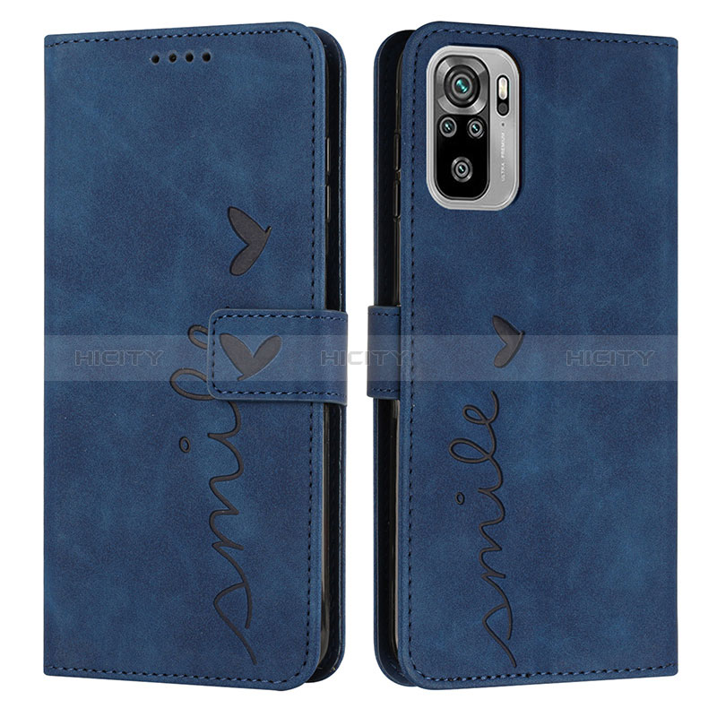 Funda de Cuero Cartera con Soporte Carcasa Y03X para Xiaomi Poco M5S Azul