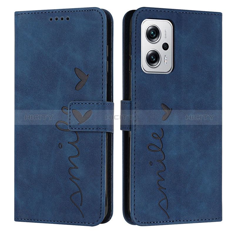 Funda de Cuero Cartera con Soporte Carcasa Y03X para Xiaomi Poco X4 GT 5G Azul