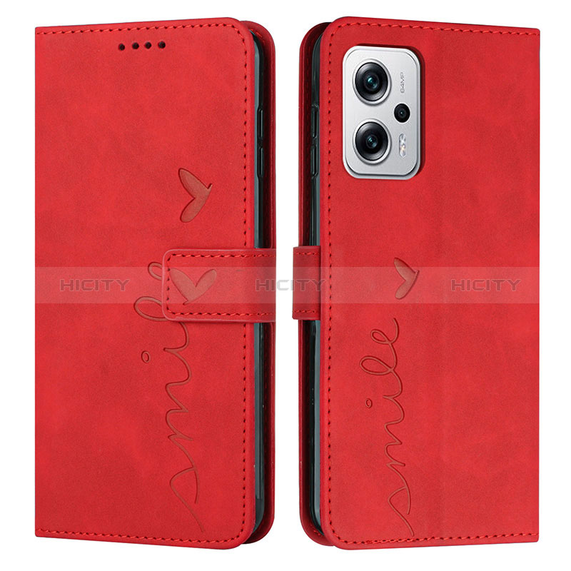 Funda de Cuero Cartera con Soporte Carcasa Y03X para Xiaomi Poco X4 GT 5G Rojo