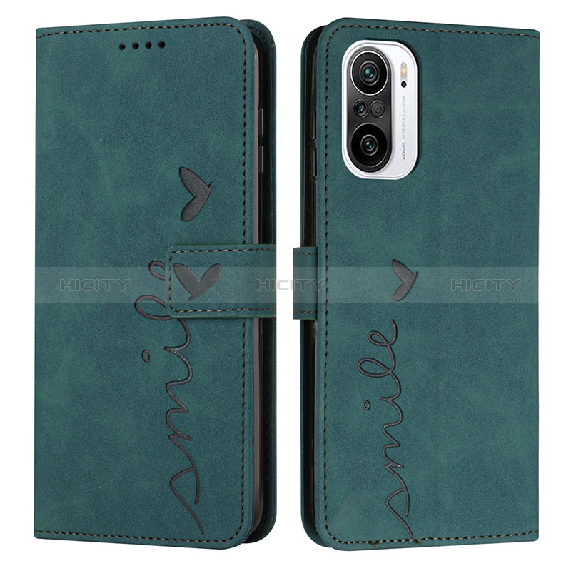 Funda de Cuero Cartera con Soporte Carcasa Y03X para Xiaomi Redmi K40 5G Verde