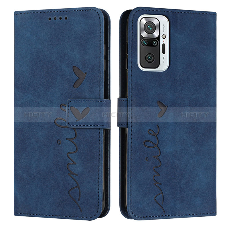 Funda de Cuero Cartera con Soporte Carcasa Y03X para Xiaomi Redmi Note 10 Pro 4G Azul