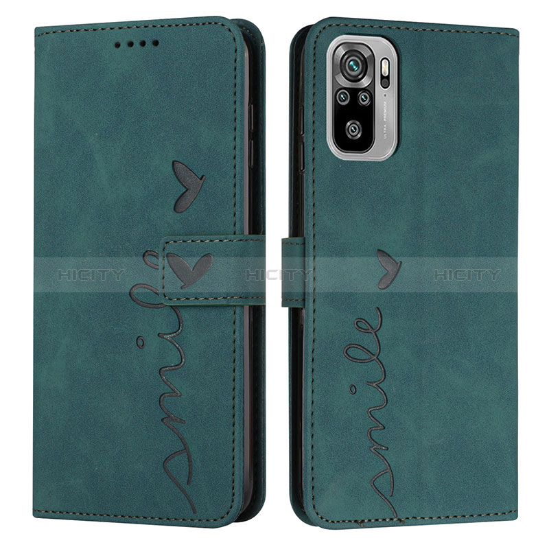 Funda de Cuero Cartera con Soporte Carcasa Y03X para Xiaomi Redmi Note 10S 4G Verde