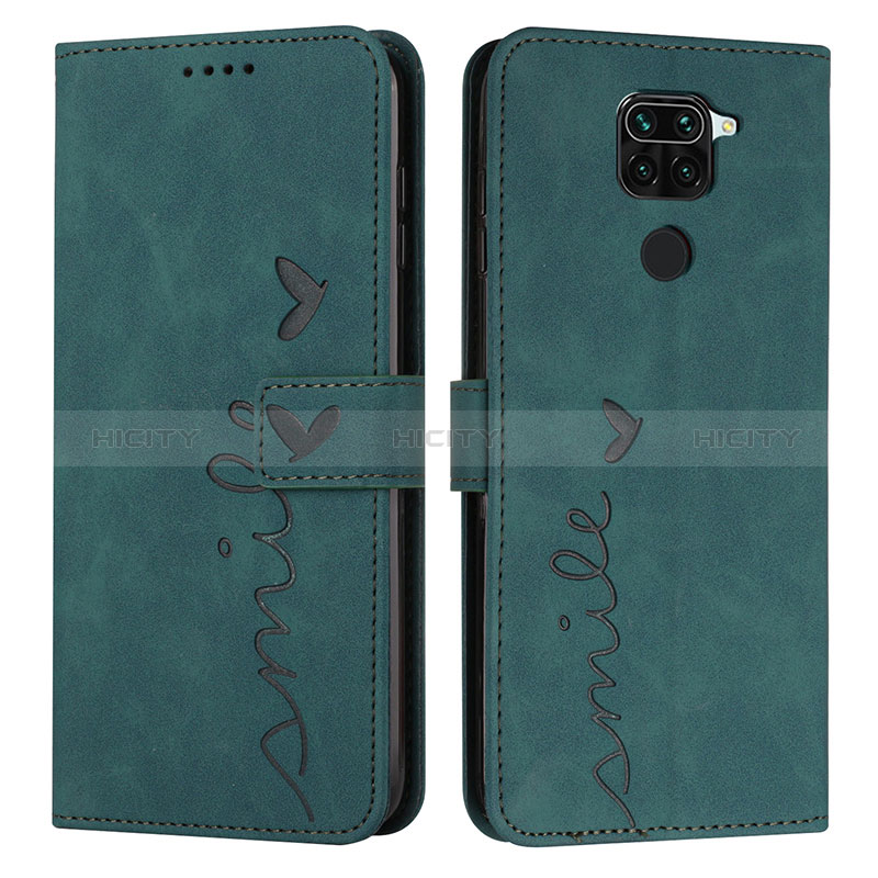 Funda de Cuero Cartera con Soporte Carcasa Y03X para Xiaomi Redmi Note 9 Verde