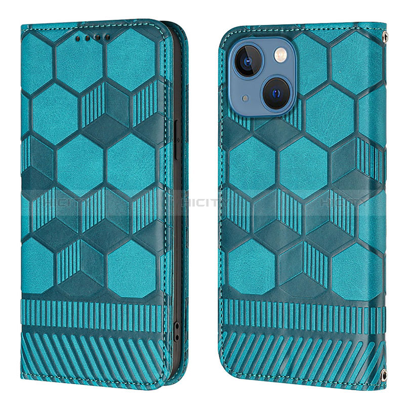 Funda de Cuero Cartera con Soporte Carcasa Y04B para Apple iPhone 15