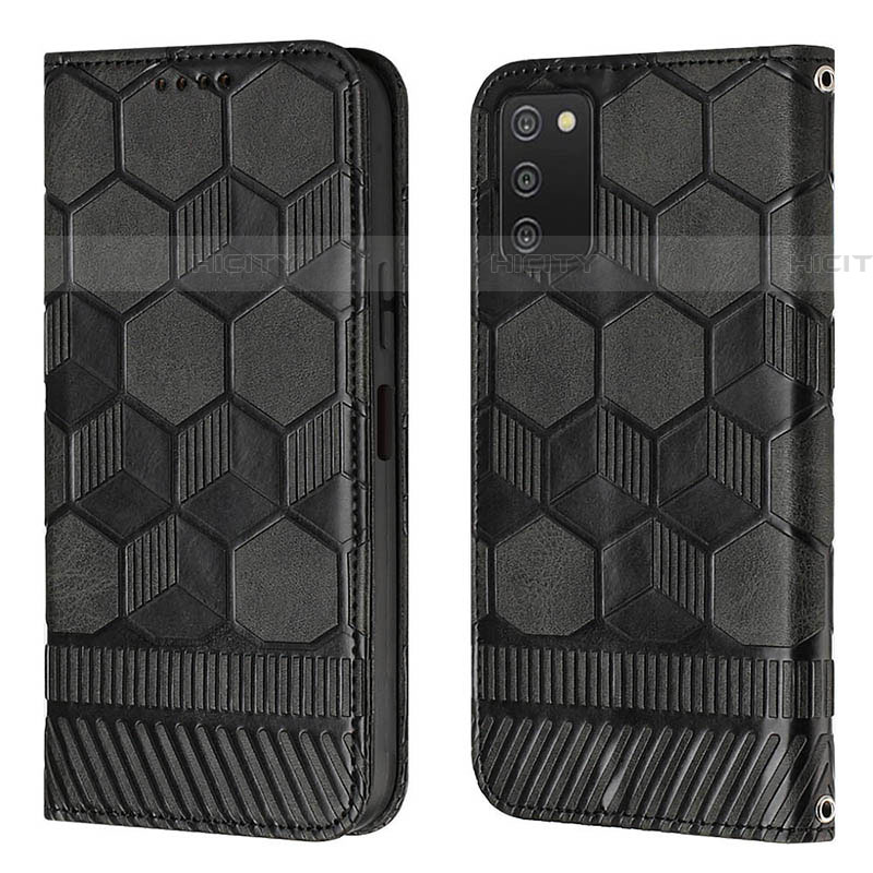 Funda de Cuero Cartera con Soporte Carcasa Y04B para Samsung Galaxy A03s Negro