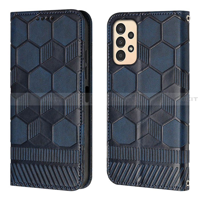 Funda de Cuero Cartera con Soporte Carcasa Y04B para Samsung Galaxy A13 4G Azul