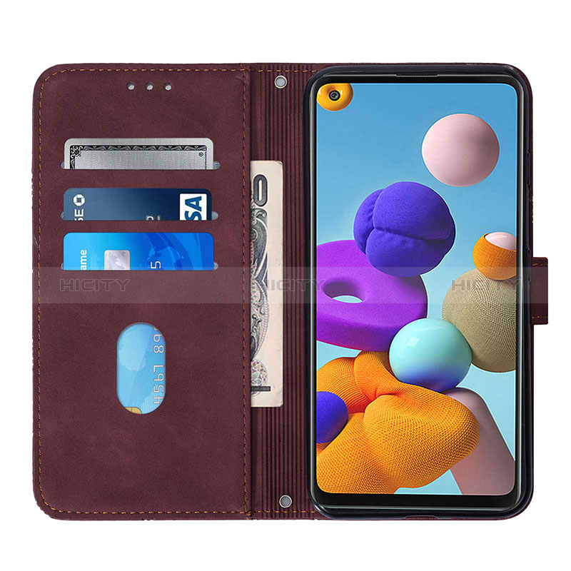 Funda de Cuero Cartera con Soporte Carcasa Y04B para Samsung Galaxy A21s