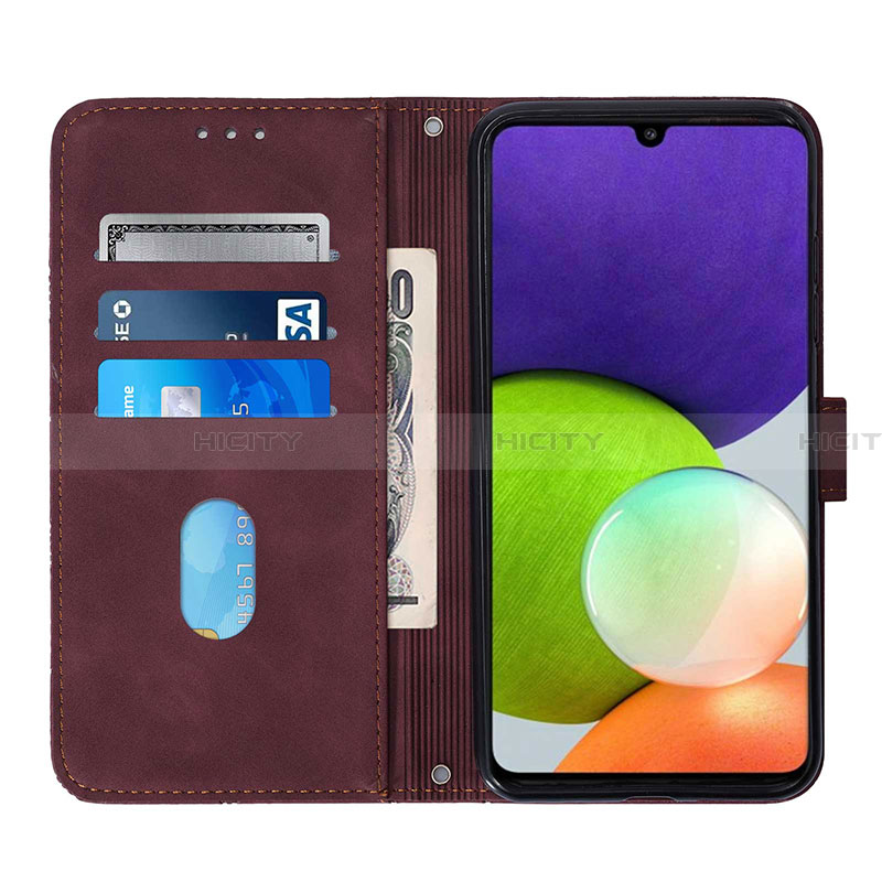 Funda de Cuero Cartera con Soporte Carcasa Y04B para Samsung Galaxy A22 4G