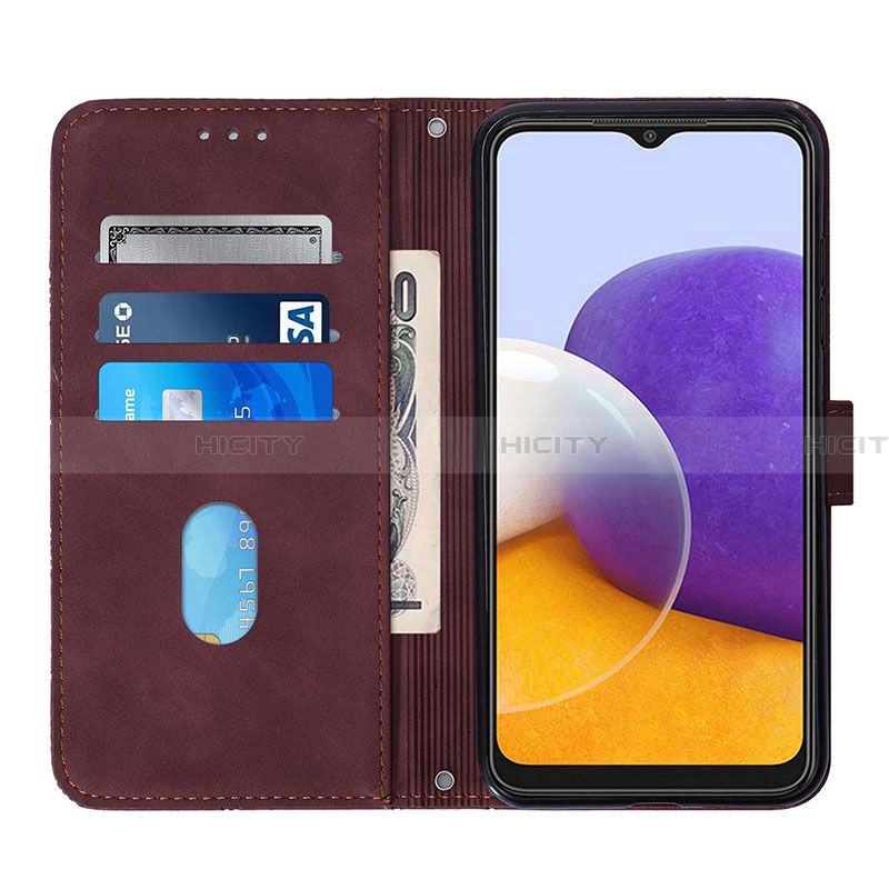 Funda de Cuero Cartera con Soporte Carcasa Y04B para Samsung Galaxy A22 5G