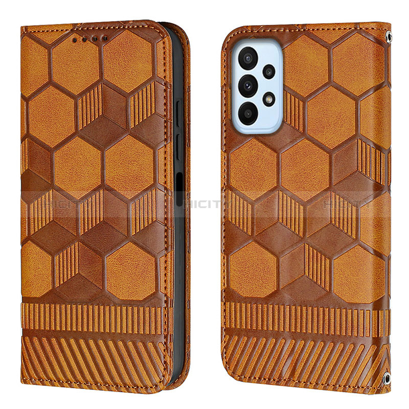 Funda de Cuero Cartera con Soporte Carcasa Y04B para Samsung Galaxy A23 5G Marron Claro