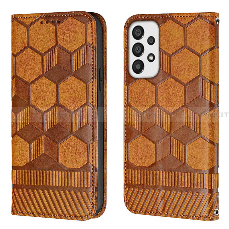 Funda de Cuero Cartera con Soporte Carcasa Y04B para Samsung Galaxy A33 5G Marron Claro