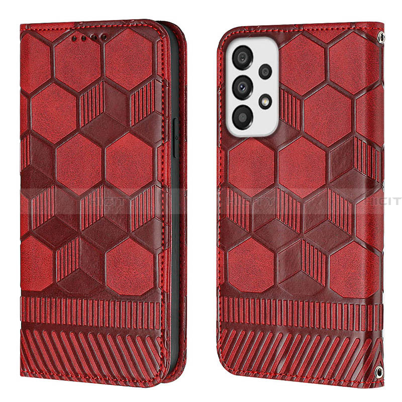 Funda de Cuero Cartera con Soporte Carcasa Y04B para Samsung Galaxy A33 5G Rojo