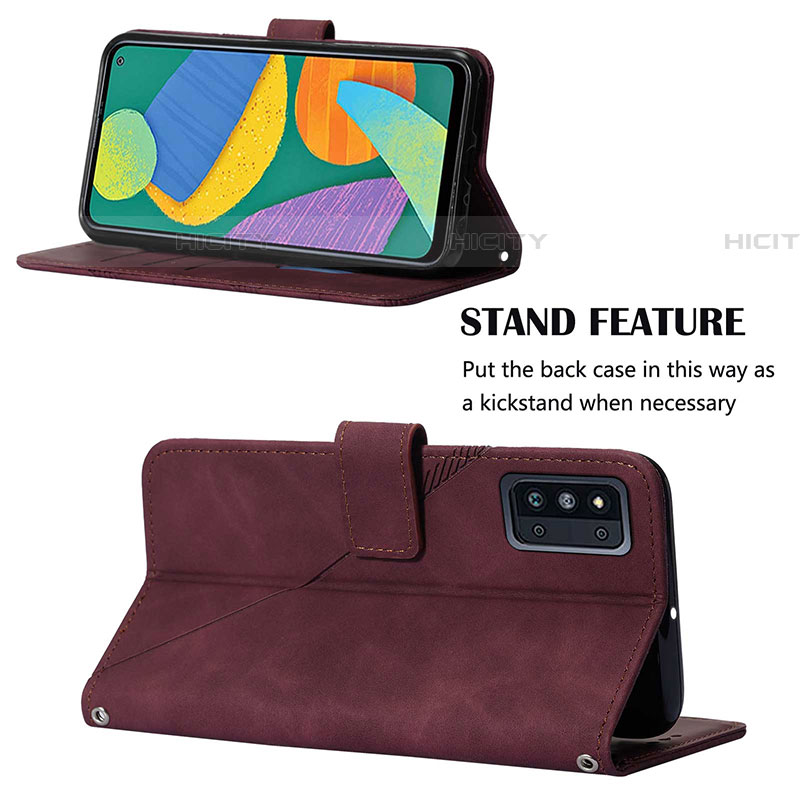 Funda de Cuero Cartera con Soporte Carcasa Y04B para Samsung Galaxy F52 5G