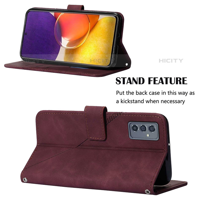 Funda de Cuero Cartera con Soporte Carcasa Y04B para Samsung Galaxy Quantum2 5G