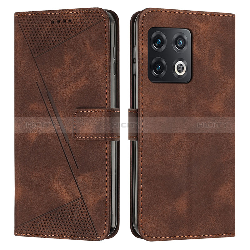 Funda de Cuero Cartera con Soporte Carcasa Y04X para OnePlus 10 Pro 5G Marron