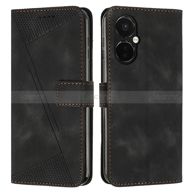 Funda de Cuero Cartera con Soporte Carcasa Y04X para OnePlus Nord CE 3 5G Negro