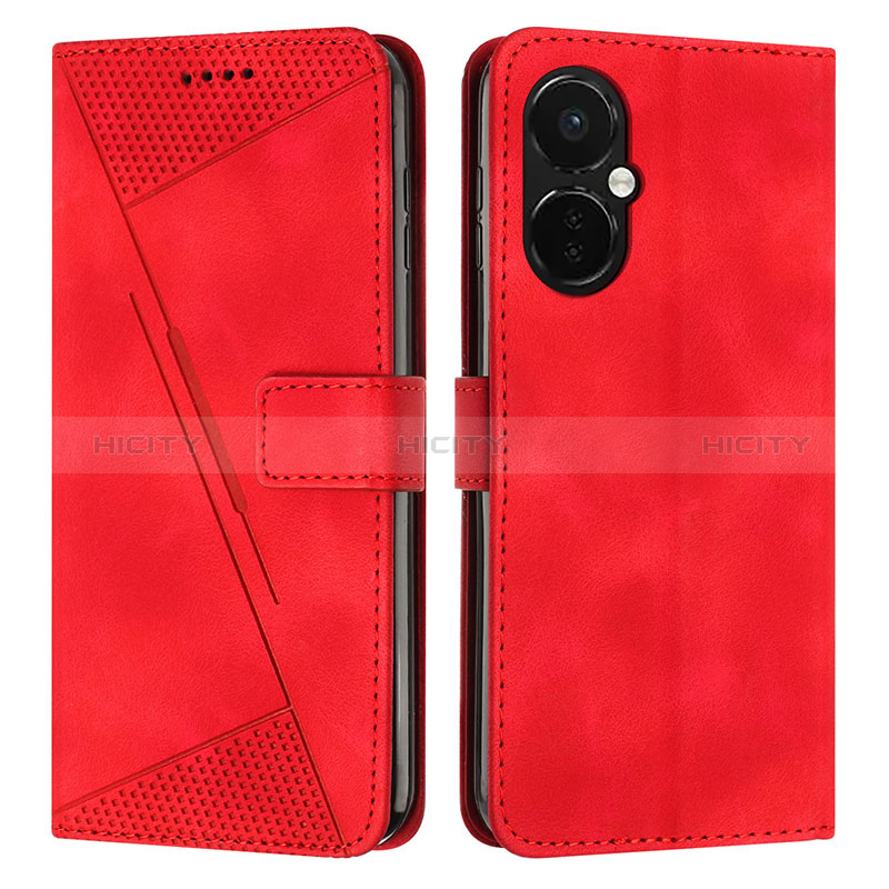 Funda de Cuero Cartera con Soporte Carcasa Y04X para OnePlus Nord CE 3 5G Rojo