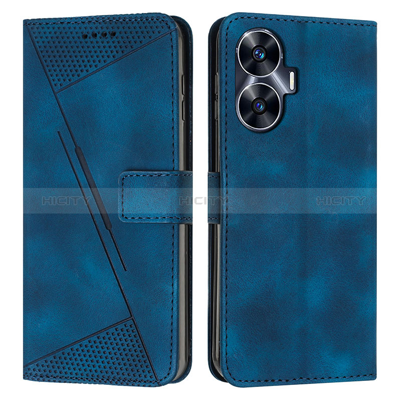 Funda de Cuero Cartera con Soporte Carcasa Y04X para Realme Narzo N55 Azul