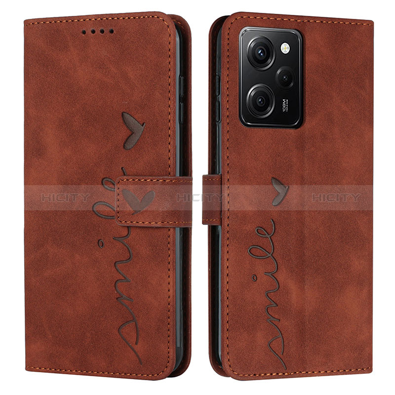 Funda de Cuero Cartera con Soporte Carcasa Y04X para Xiaomi Redmi Note 12 Pro Speed 5G Marron