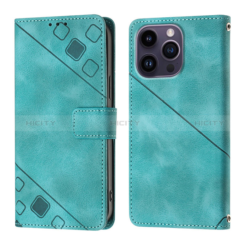 Funda de Cuero Cartera con Soporte Carcasa Y05B para Apple iPhone 15 Pro