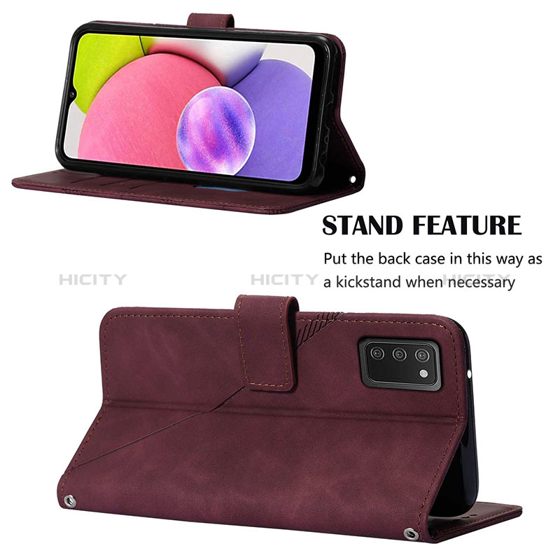 Funda de Cuero Cartera con Soporte Carcasa Y06B para Samsung Galaxy A02s