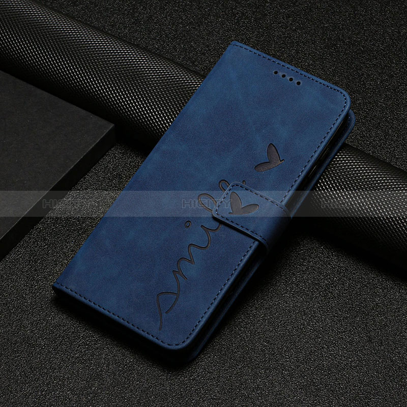 Funda de Cuero Cartera con Soporte Carcasa Y06X para Motorola Moto E13 Azul